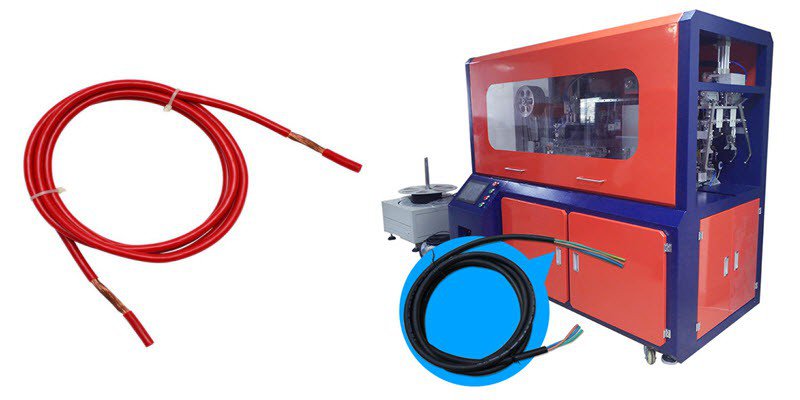All-in-one Cable Cutting Stripping Coiling and Tying Machine 