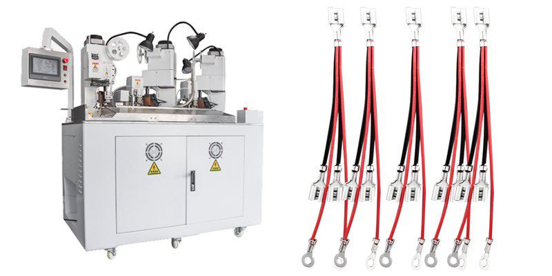 Five Ends Four Wires Combined Terminal Crimping Machine