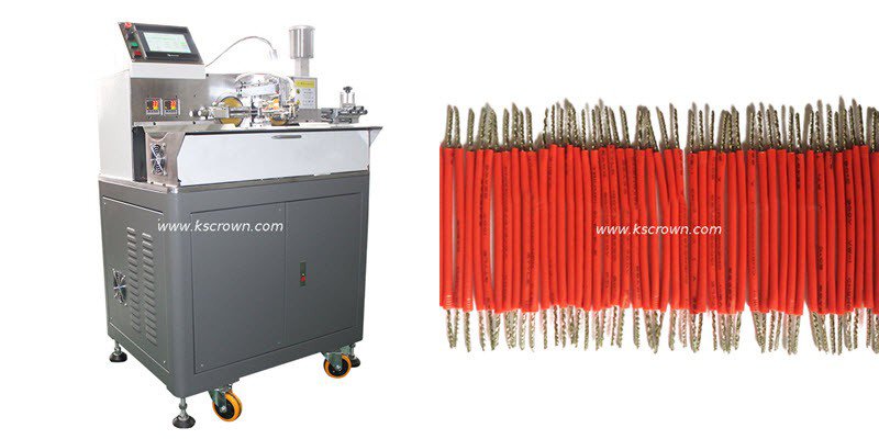 wire cutting stripping twisting and double-end tinning machine