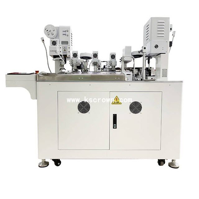 Wire Two Ends Heat-shrink Tubing Inserting and Connector Crimping Machine