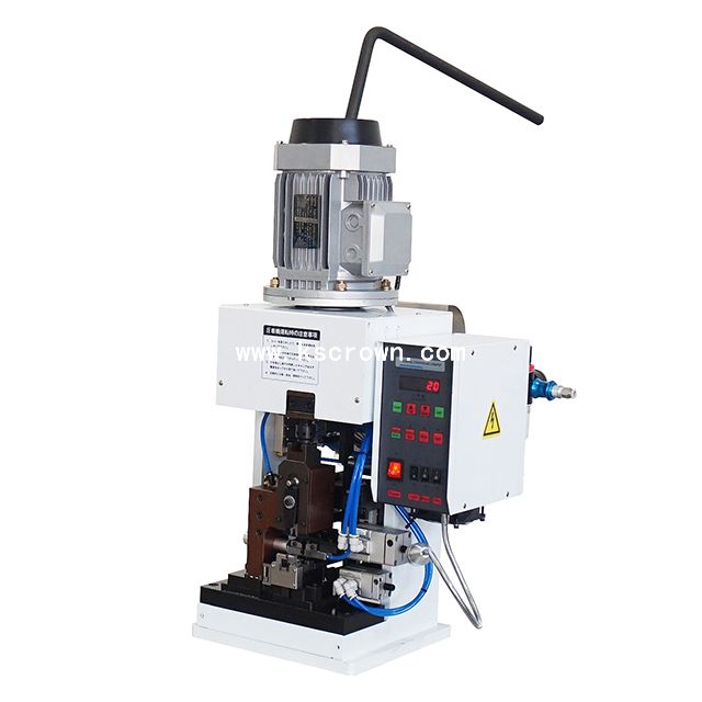 Cable Strip Crimp Machine with Straight Feeding Applicator