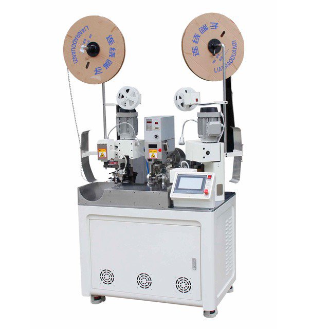 One Head Wire Rubber Seals Insertion and Two-end Terminal Crimping Machine