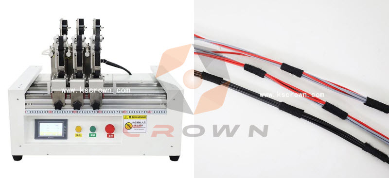 Two-wire combined three ends terminal crimping machine