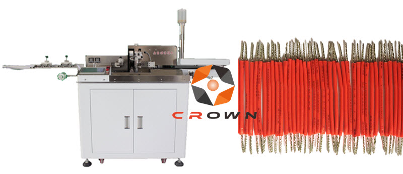 Automatic cable both sides cutting stripping twisting and tinning machine