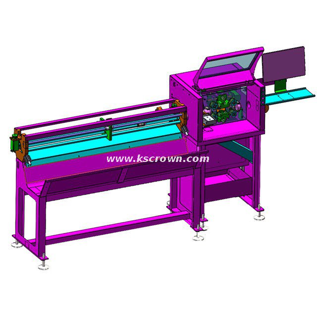 Visual Positioning Corrugated Pipe Cutting Machine with Shrinking Function